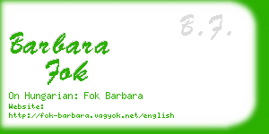 barbara fok business card